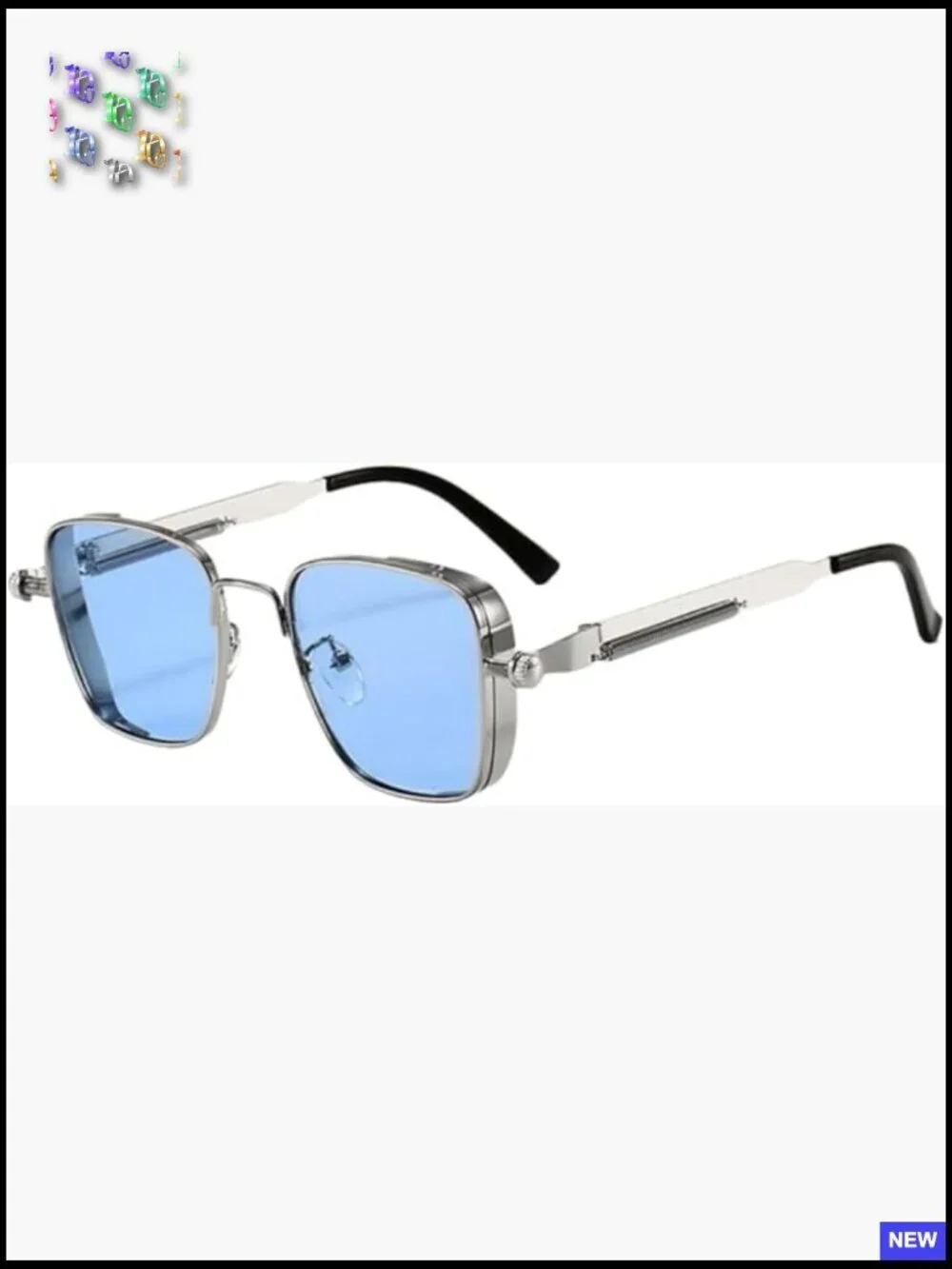 Steampunk Vintage Square Sunglasses Retro Metal Frame Unisex UV Protection